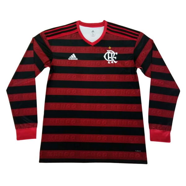 Tailandia Camiseta Flamengo 1ª ML 2019 2020 Rojo